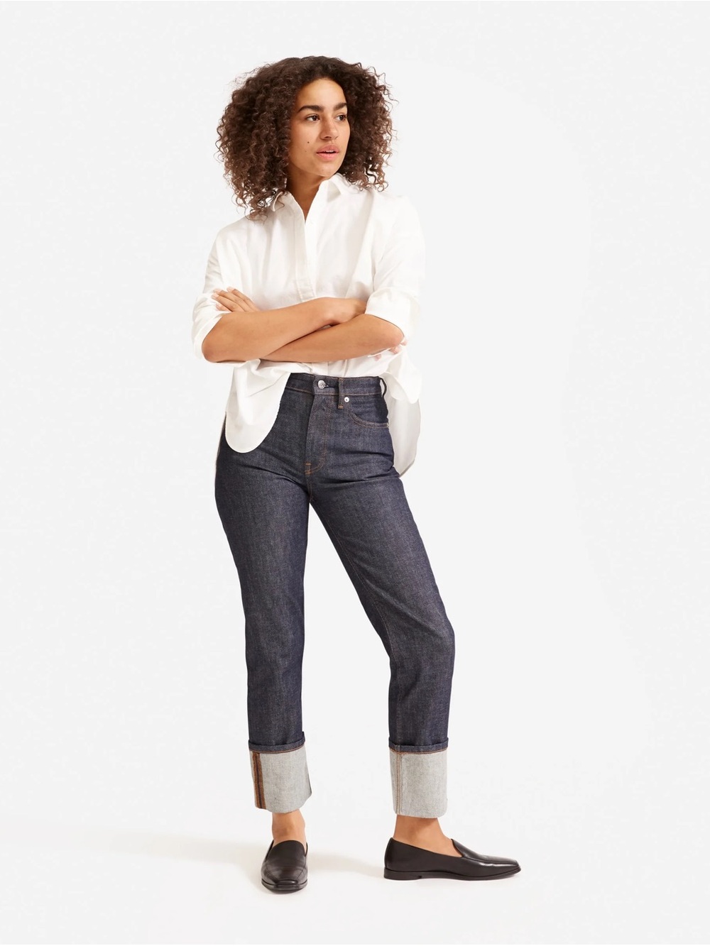 Everlane High-Rise Dark Indigo The Super-Straight Women’s Jeans